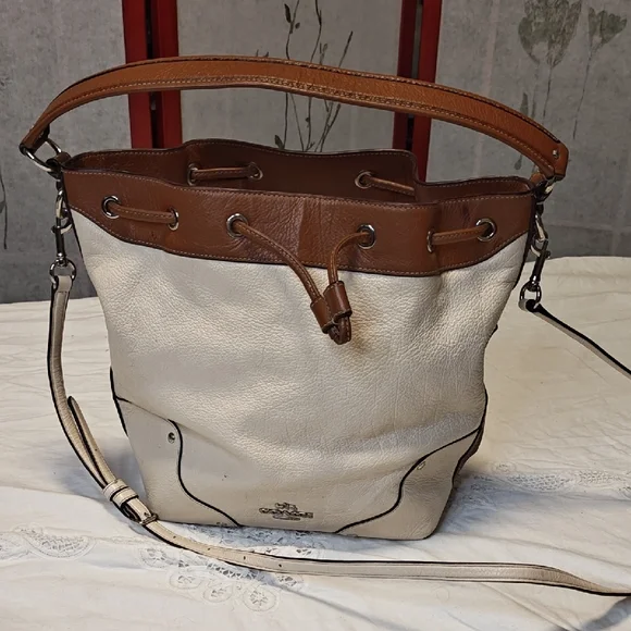 🧧 Coach Original Bucket Bag in Bicolor Leather - Picture 8 of 8